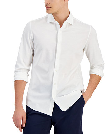 Men's Slim-Fit Stretch Piqué Button-Down Shirt Michael Kors