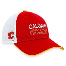 Men's Fanatics Branded  Red Calgary Flames Authentic Pro Rink Trucker Adjustable Hat Fanatics
