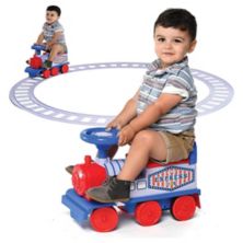 Ride On Toy Train with 16 Tracks - Ride On Train with Electric Features and Music, Storage Seat Play22