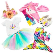 F.C Design Doll Clothes for American Girl 18 inch Dolls Mermaid Outfit Unicorn Tutu Dress Swimsuit F.C Design