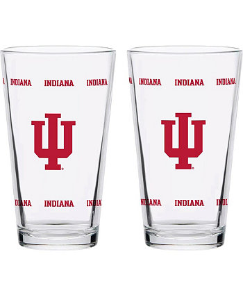 Набор из двух стаканов Indiana Hoosiers Knockout емкостью 16 унций и пинты Indigo Falls