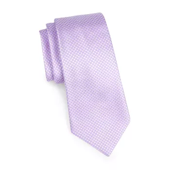 Шелковый жаккардовый галстук с геометрическим рисунком Emporio Armani