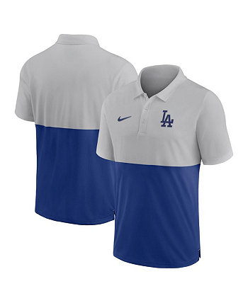 Мужская серебряная рубашка-поло Royal Los Angeles Dodgers Team Baseline в полоску Nike