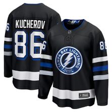Мужская черная футболка Fanatics Branded Nikita Kucherov Tampa Bay Lightning Alternate Premier Breakaway Player Unbranded