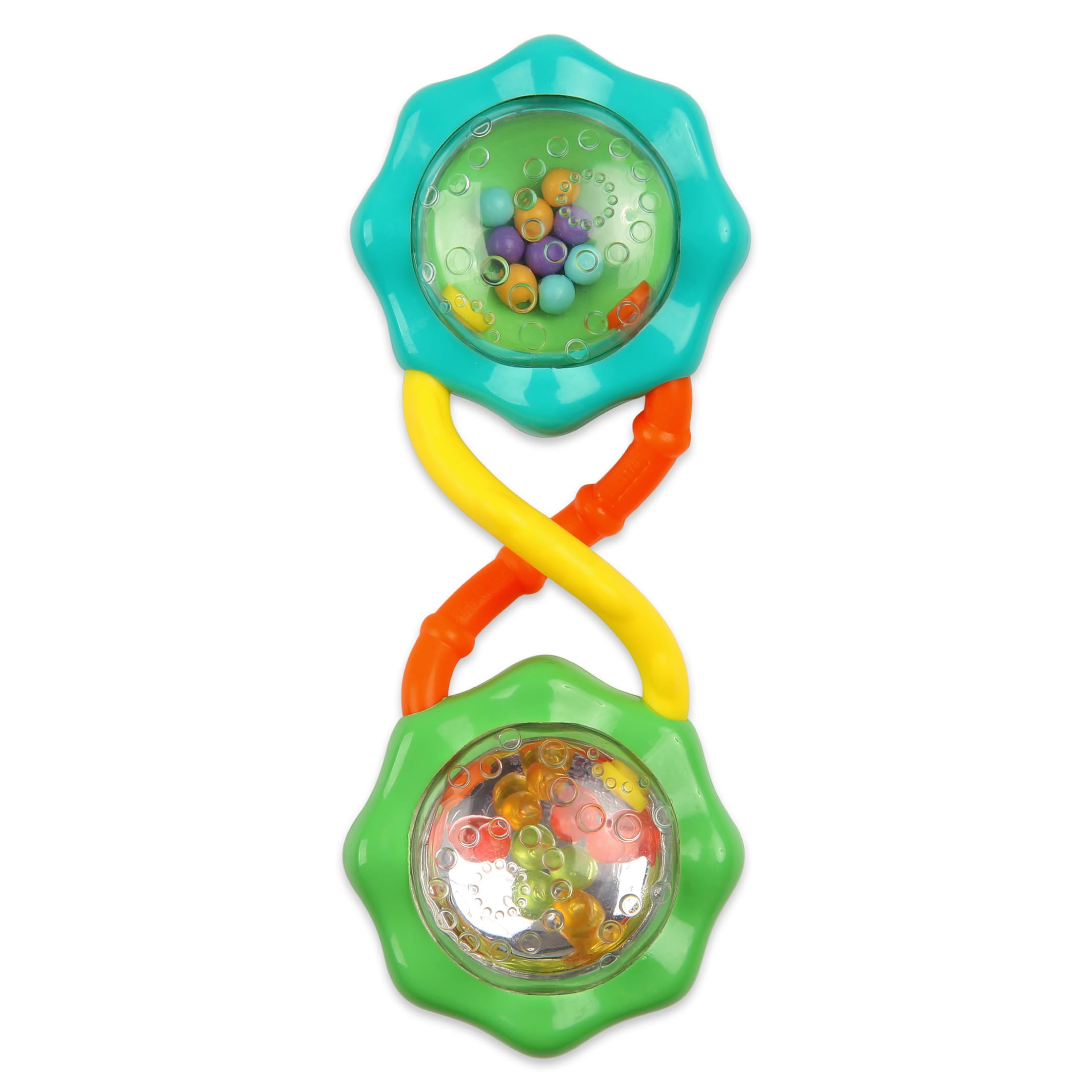 Bright Starts Rattle & Shake BPA-Free Baby Barbell Toy, Green, For Ages Newborn + Bright Starts