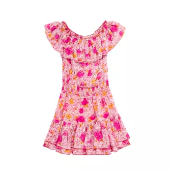 Little Girl's &amp; Girl's Bella Floral Print Dress Poupette St Barth