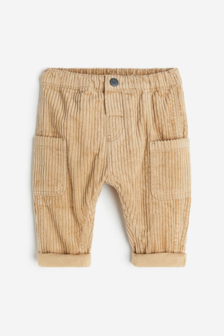 Хлопковые вельветовые брюки H&M