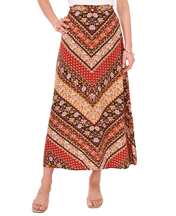 Women's Chevron-Print Pull-On A-Line Maxi Skirt Vince Camuto