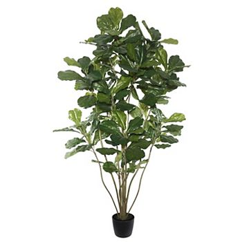 Vickerman Artificial Green Potted Fiddle Tree Floor Decor Vickerman