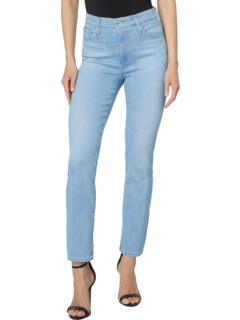 Mari High Rise Slim Straight Crop Jeans AG Jeans