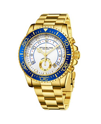 Мужские золотые часы-браслет из нержавеющей стали 42мм Stuhrling