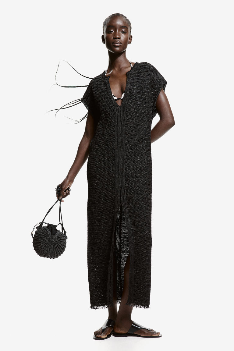 Raffia-look Kaftan Dress H&M
