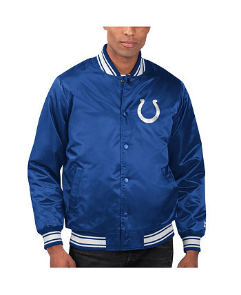 Мужская атласная университетская куртка на пуговицах Royal Indianapolis Colts Locker Room Starter