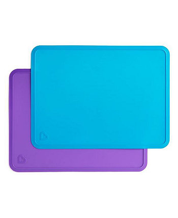 Spotless Silicone Placemats, BPA-Free, Blue/Purple, 2 Count Munchkin