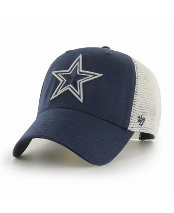 Женская темно-синяя, белая шляпа Dallas Cowboys Glitzy Clean Up Snapback '47 Brand