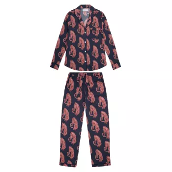 Длинный пижамный комплект Tiger из двух предметов Desmond & Dempsey