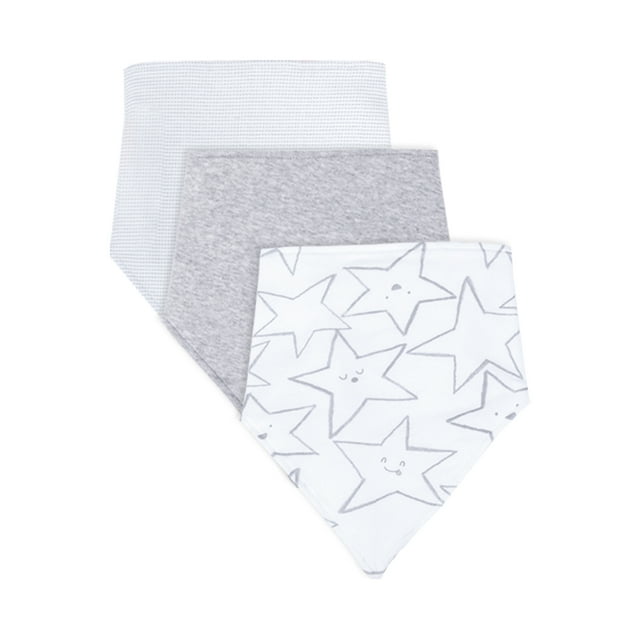 Little Star Organic Baby Unisex 3 Pk Bandana Bibs, One Size Little Star Organic