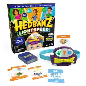 Hedbanz Lightspeed Game with Lights & Sounds | Family Games | Games for Family Game Night| Kids Games | Card Games for Families & Kids Ages 6 and up Spin Master Games