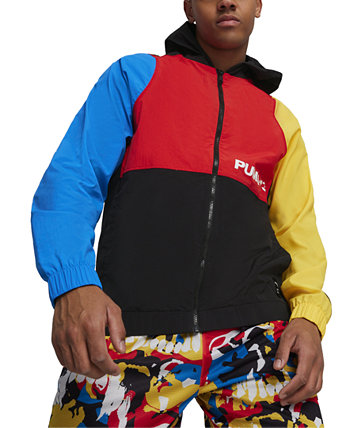 Мужская куртка Winners Circle с цветными блоками и молнией во всю длину с капюшоном PUMA
