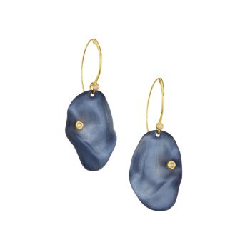 Organic Disc Large 14K Gold-Plated, Cubic ZIrconia &amp; Lucite Drop Earrings Alexis Bittar