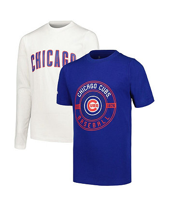 Комбинированный комплект с белой футболкой Big Boys Royal и Chicago Cubs Stitches