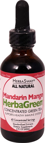 Herbasway Laboratories HerbaGreen® Концентрированный чай с мандарином и манго -- 2 жидких унции Herbasway Laboratories