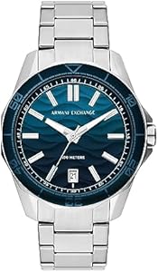 A|X Armani Exchange Dive-Inspired Sports Watch for Men with Stainless Steel or Silicone Band A｜X Armani Exchange