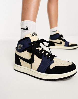 Черные и каменные кроссовки Nike Jordan 1 High Zoom Air CMFT Jordan