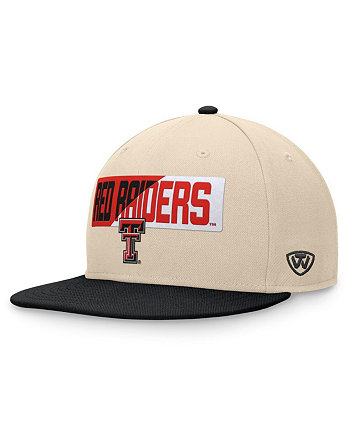 Men's Khaki Texas Tech Red Raiders Goalaso Snapback Hat Top of the World