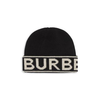 Кашемировая шапка с логотипом интарсия Burberry