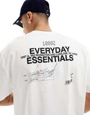 ASOS DESIGN oversized t-shirt in white with text back print ASOS DESIGN