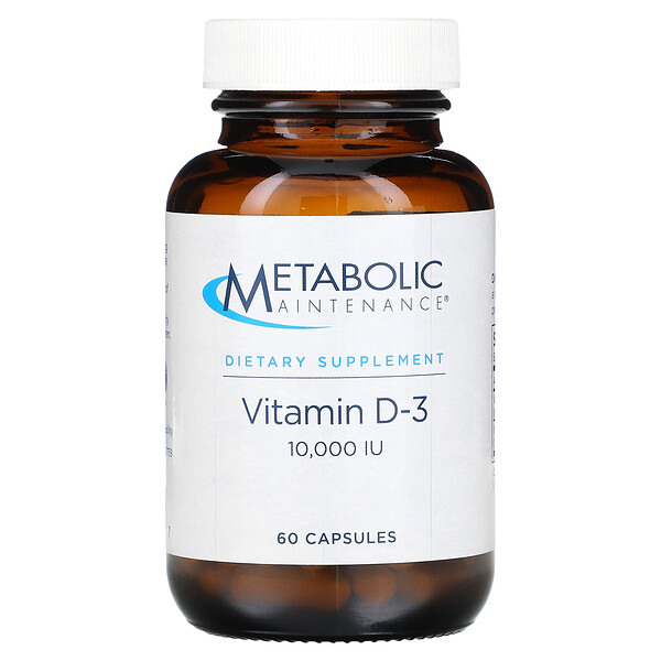 Витамин D-3 - 10000 МЕ - 60 капсул - Metabolic Maintenance Metabolic Maintenance