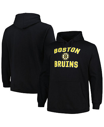 Мужской черный пуловер с капюшоном и логотипом Boston Bruins Big and Tall Arch Profile