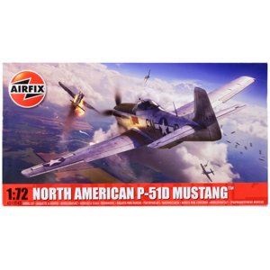 Diecast Level 1 Model Kit North American P-51D Mustang Aircraft 1/72 Plastic Model Kit by Airfix Airfix