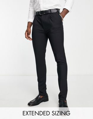 Черные узкие брюки премиум-класса из шерсти Noak Noak