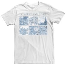 Мужская футболка Vincent Van Gogh с синими панелями Generic
