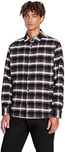 Armani Exchange Men's Yarn Died Cotton Long Sleeve Flannel Shirt A｜X Armani Exchange