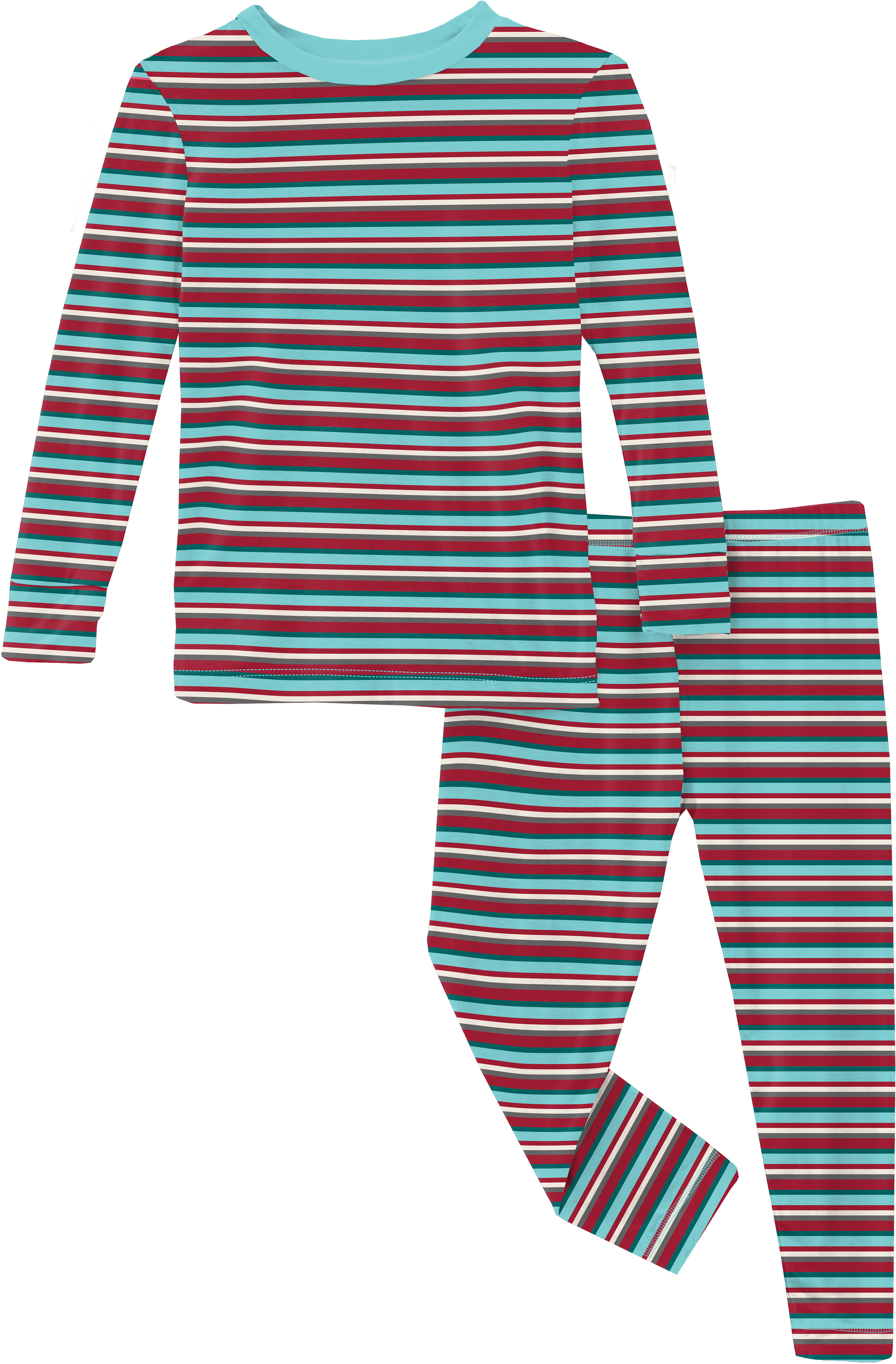 Пижамный комплект с длинным рукавом (для больших детей) KicKee Pants