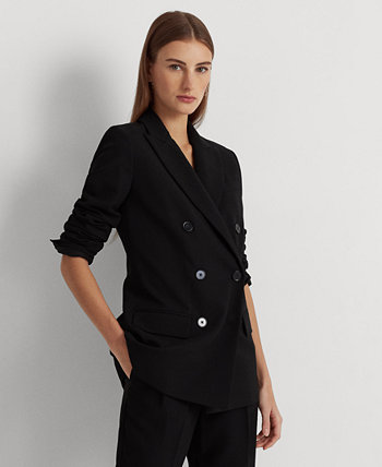 Женский двубортный шерстяной креповый пиджак Ralph Lauren