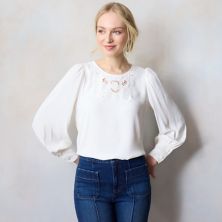 Женская блузка-поповер LC Lauren Conrad с длинными пышными рукавами LC Lauren Conrad