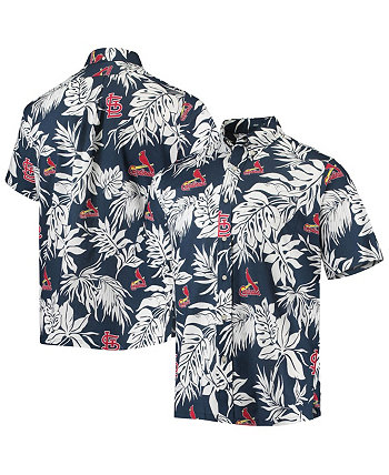 Мужская темно-синяя рубашка St. Louis Cardinals Aloha на пуговицах Reyn Spooner