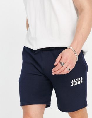 Шорты Jack & Jones Intelligence с логотипом в темно-синем цвете для мужчин Jack & Jones