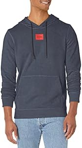 HUGO Men's Square Woven Logo Hooded Sweatshirt Hugo