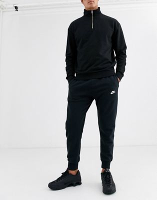 Брюки для бега Nike Club Fleece на манжетах черного цвета Nike