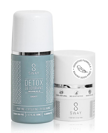 Natural Detox Набор дезодорантов и пудры - Serenity Sensitive Formula SWAY