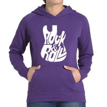 Rock And Roll Guitar - Women's Word Art Hooded Sweatshirt LA Pop Art