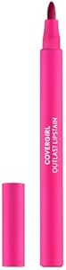 COVERGIRL Outlast, 05 All-Star, Lipstain, Smooth Application, Precise Pen-Like Tip, Transfer-Proof, Satin Stained Finish, Vegan Formula, 0.06oz Covergirl