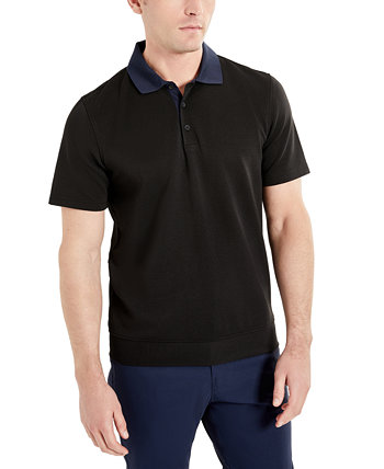 Мужская футболка-поло с короткими рукавами и контрастным воротником Kenneth Cole
