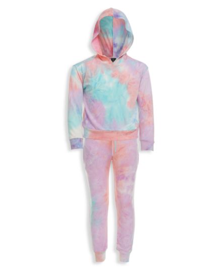 ​Little Girl&#8217;s &amp; Girl's 2-Piece Tie Dye French Terry Hoodie &amp; Joggers Set Cover Girl