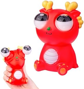 Squeezy Dragon Pop Out Eyes Toys, Eye Popping Dragon Stress Relief Toy for Christmas Birthday Gift Party Favors MuMyer